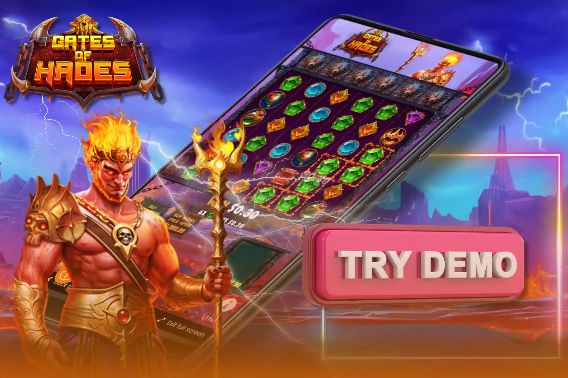 To understand how the game works, it's best to start with the demo version of Gates of Hades.